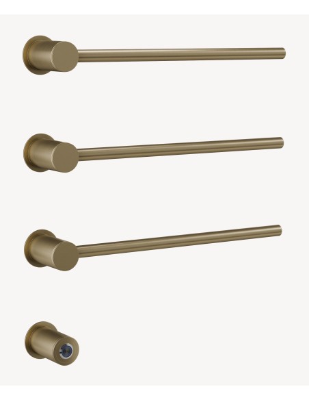 Sèche-serviettes Kroos 3 tubes Doré Brossé  mat/ Design moderne pour salle de bain