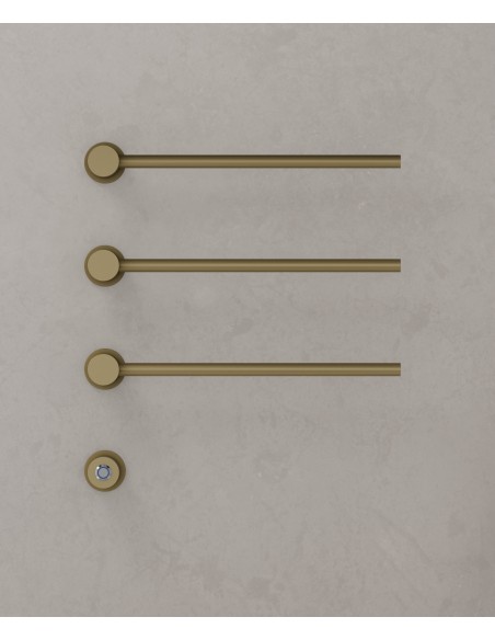 Sèche-serviettes Kroos 3 tubes Doré Brossé  mat/ Design moderne pour salle de bain