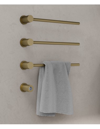 Sèche-serviettes Kroos 3 tubes Doré Brossé  mat/ Design moderne pour salle de bain