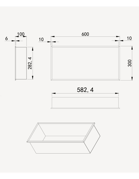 Niche encastrable Kroos Or Rose brossé dim 60*30 /Acier inoxydable PVD