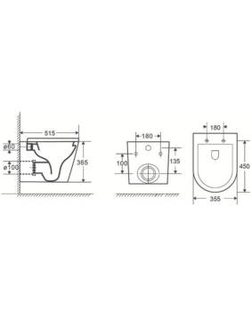 WC Suspendu - Turin Collection - AQUORE