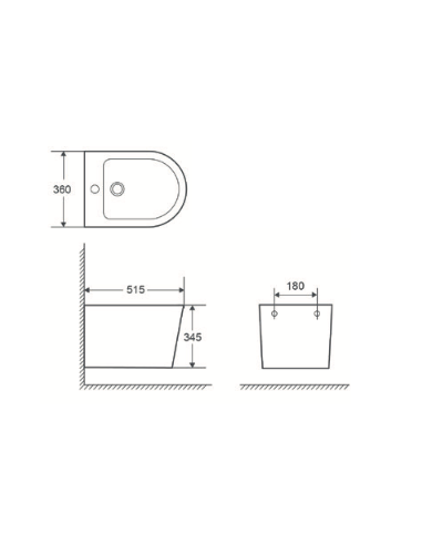 BIDET SUSPENDU TURIN AQUORE
