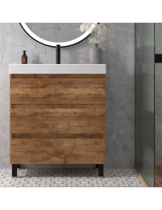Meuble vasque 3 tiroirs Rustik Orosi / Élégance et rangement