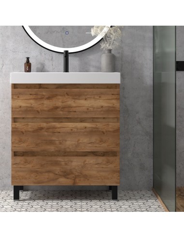 Meuble vasque 3 tiroirs Rustik Orosi / Élégance et rangement