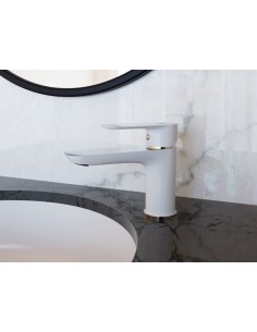 MITIGEUR LAVABO CASSIO BLANC/CHROME 2