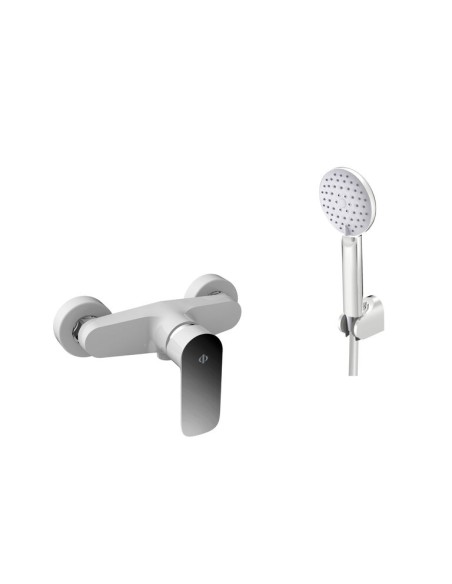 MITIGEUR DOUCHE CASSIO BLANC/CHROME AVEC KIT