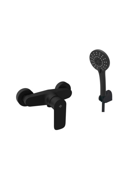 MITIGEUR DOUCHE CASSIO NOIR AVEC KIT