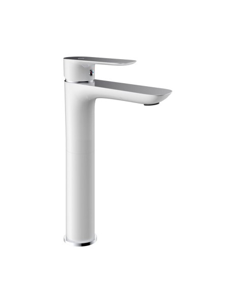 MITIGEUR LAVABO HAUT CASSIO BLANC/CHROME