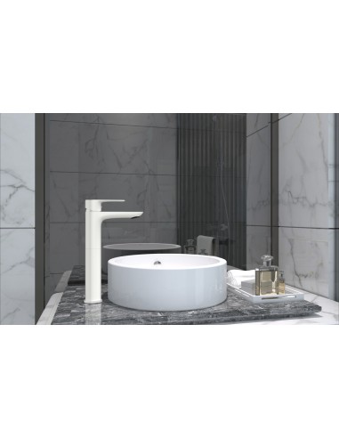 MITIGEUR LAVABO HAUT CASSIO BLANC/CHROME