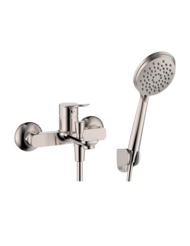 MITIGEUR BAIN AVEC KIT DOUCHE RHIO NICKEL
