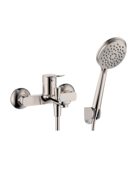MITIGEUR BAIN AVEC KIT DOUCHE RHIO NICKEL