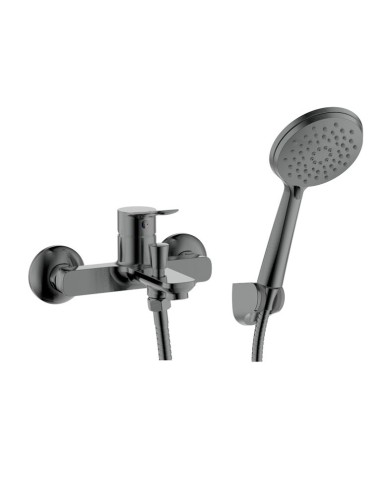 MITIGEUR BAIN AVEC KIT DOUCHE RHIO TITANE