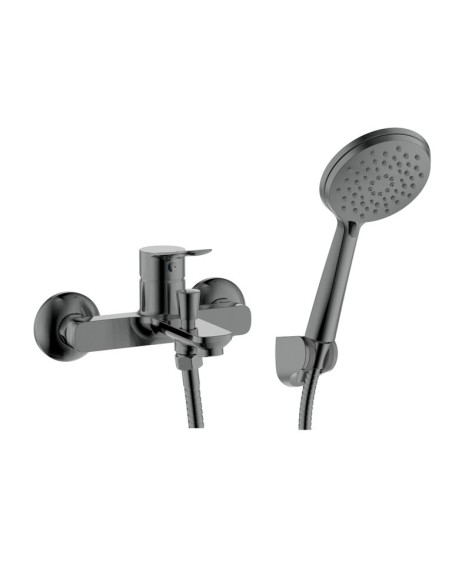 MITIGEUR BAIN AVEC KIT DOUCHE RHIO TITANE