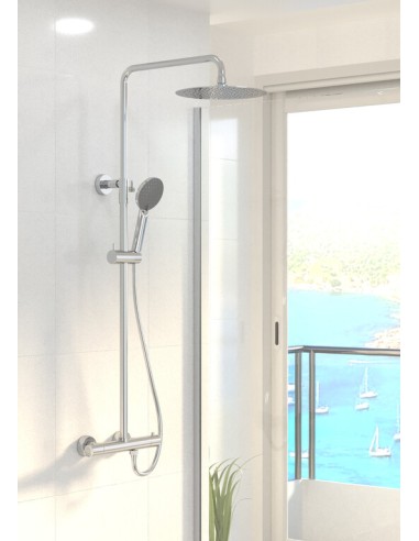 COLONNE DE DOUCHE ROUND ELITE THERMOSTATIQUE CHROME