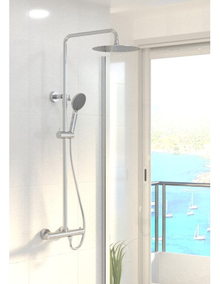 COLONNE DE DOUCHE ROUND ELITE THERMOSTATIQUE CHROME