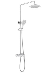 COLONNE DE DOUCHE CASSIO BLANC/CHROME MITIGEUR