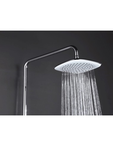 COLONNE DE DOUCHE CASSIO BLANC/CHROME MITIGEUR