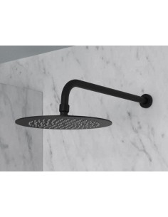 TÊTE DE DOUCHE ACIER INOX ROND 30 NOIR 2