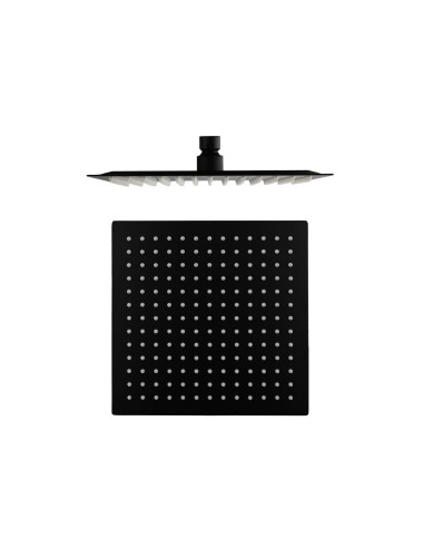 TÊTE DE DOUCHE ACIER INOX CARRÉ 30 NOIR