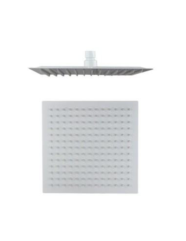 TÊTE DE DOUCHE ACIER INOX CARRÉ 25 BLANC