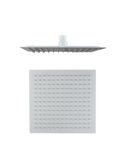 TÊTE DE DOUCHE ACIER INOX CARRÉ 25 BLANC