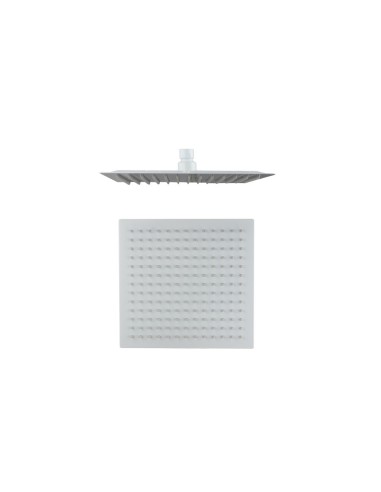 TÊTE DE DOUCHE ACIER INOX CARRÉ 25 BLANC