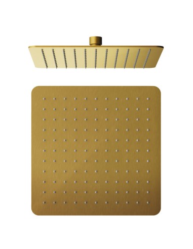 TÊTE DE DOUCHE ACIER INOX CARRÉ 25 OR