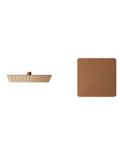 TÊTE DE DOUCHE ACIER INOX CARRÉ 25 CUIVRE