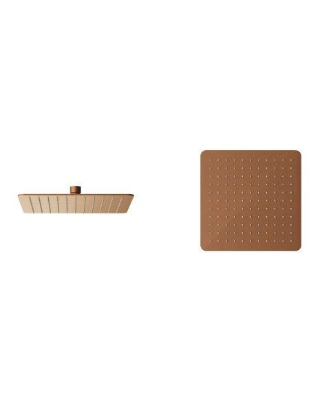 TÊTE DE DOUCHE ACIER INOX CARRÉ 25 CUIVRE