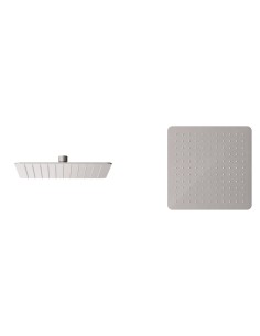 TÊTE DE DOUCHE ACIER INOX CARRÉ 25 NICKEL