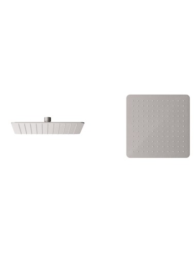 TÊTE DE DOUCHE ACIER INOX CARRÉ 25 NICKEL