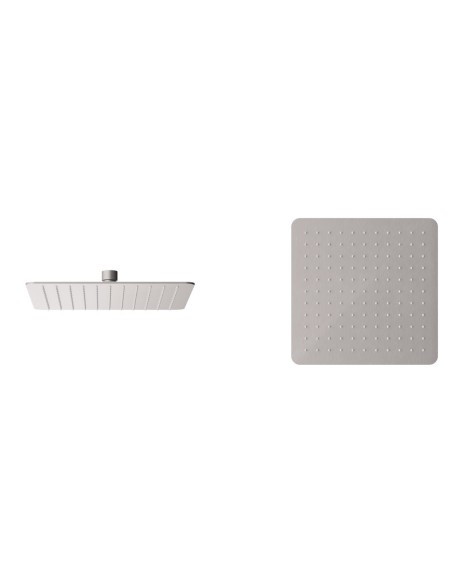 TÊTE DE DOUCHE ACIER INOX CARRÉ 25 NICKEL