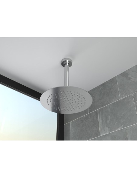 BRAS DE DOUCHE RONDE A PLAFOND CHROME