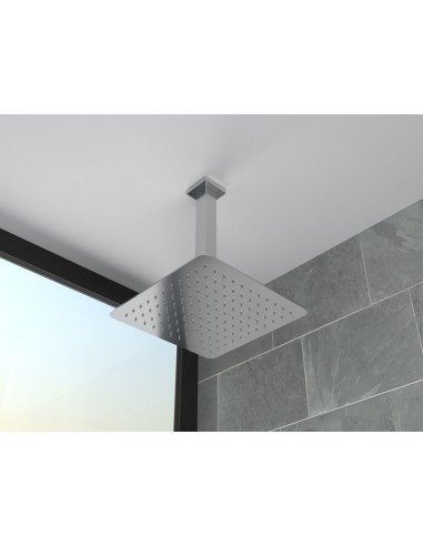 BRAS DE DOUCHE CARRÉE A PLAFOND CHROME