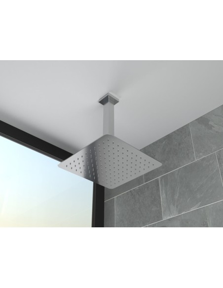 BRAS DE DOUCHE CARRÉE A PLAFOND CHROME