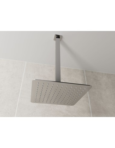 BRAS DE DOUCHE CARRÉE A PLAFOND CHROME