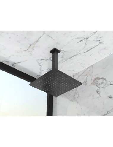 BRAS DOUCHE CARRÉ A PLAFOND NOIR