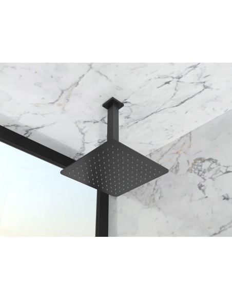 BRAS DOUCHE CARRÉ A PLAFOND NOIR