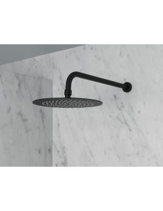 BRAS DOUCHE ROND A MURAL NOIR 2
