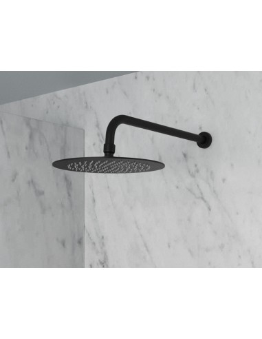 BRAS DOUCHE ROND A MURAL NOIR
