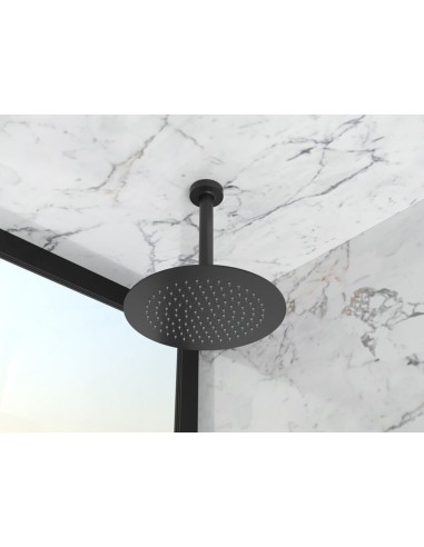BRAS DOUCHE ROND A PLAFOND NOIR