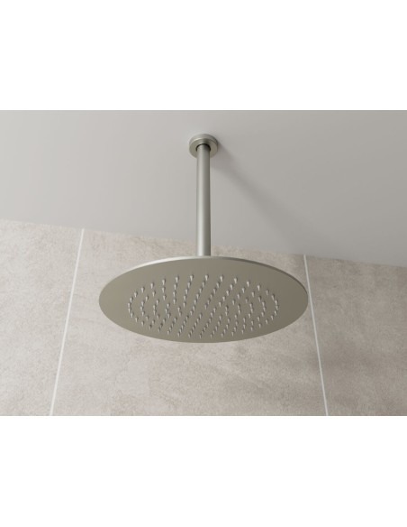 BRAS ROND A PLAFOND NICKEL