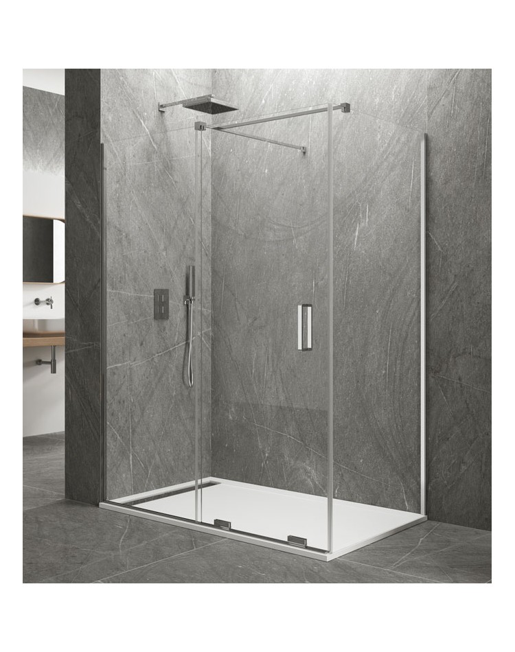 Paroi de Douche KENNA Porte frontale + Porte latérale fixe - Collection KENNA - GME