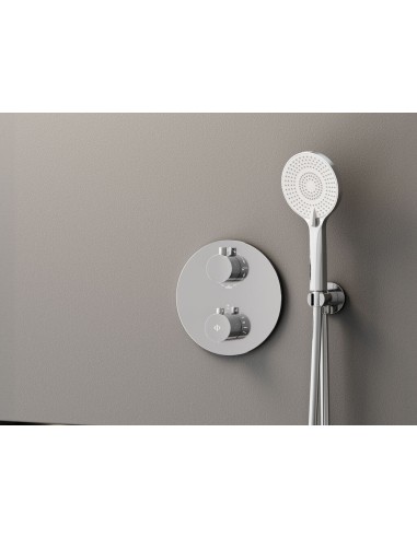 ENSEMBLE ENCASTRE 2/3 FONCT. THERMOSTATIQUE ROUND CROM