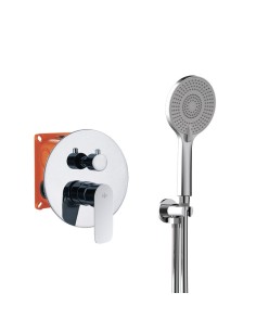 ENSEMBLE ENCASTRE 2 FONCT. MITIGEUR ROUND CHROME C/K