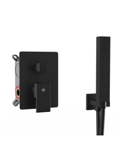 ENSEMBLE ENCASTRE 2 FONCT. MITIGEUR ORION NOIR