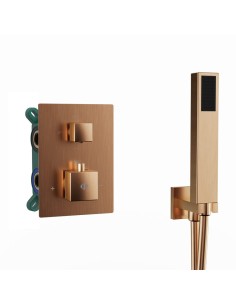 ENSEMBLE ENCASTRE 2/3 FONCT. THERMOSTATIQUE ORION CUIVRE