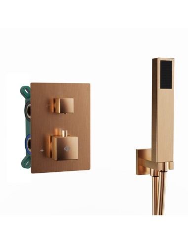 ENSEMBLE ENCASTRE 2/3 FONCT. THERMOSTATIQUE ORION CUIVRE
