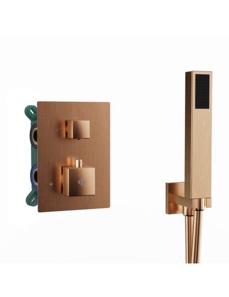 ENSEMBLE ENCASTRE 2/3 FONCT. THERMOSTATIQUE ORION CUIVRE