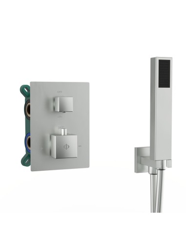 ENSEMBLE ENCASTRE 2/3 FONCT. THERMOSTATIQUE ORION NICKEL